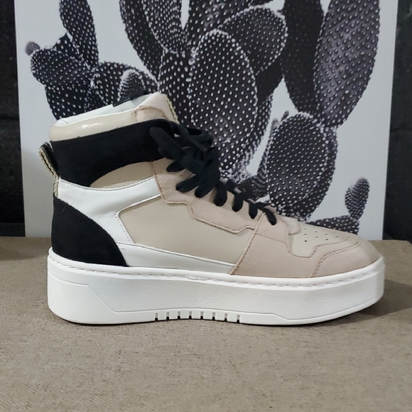 Women's High-Top Sneakers - Beige and Black ShuShop Sincad NIB - Picture 7 of 12